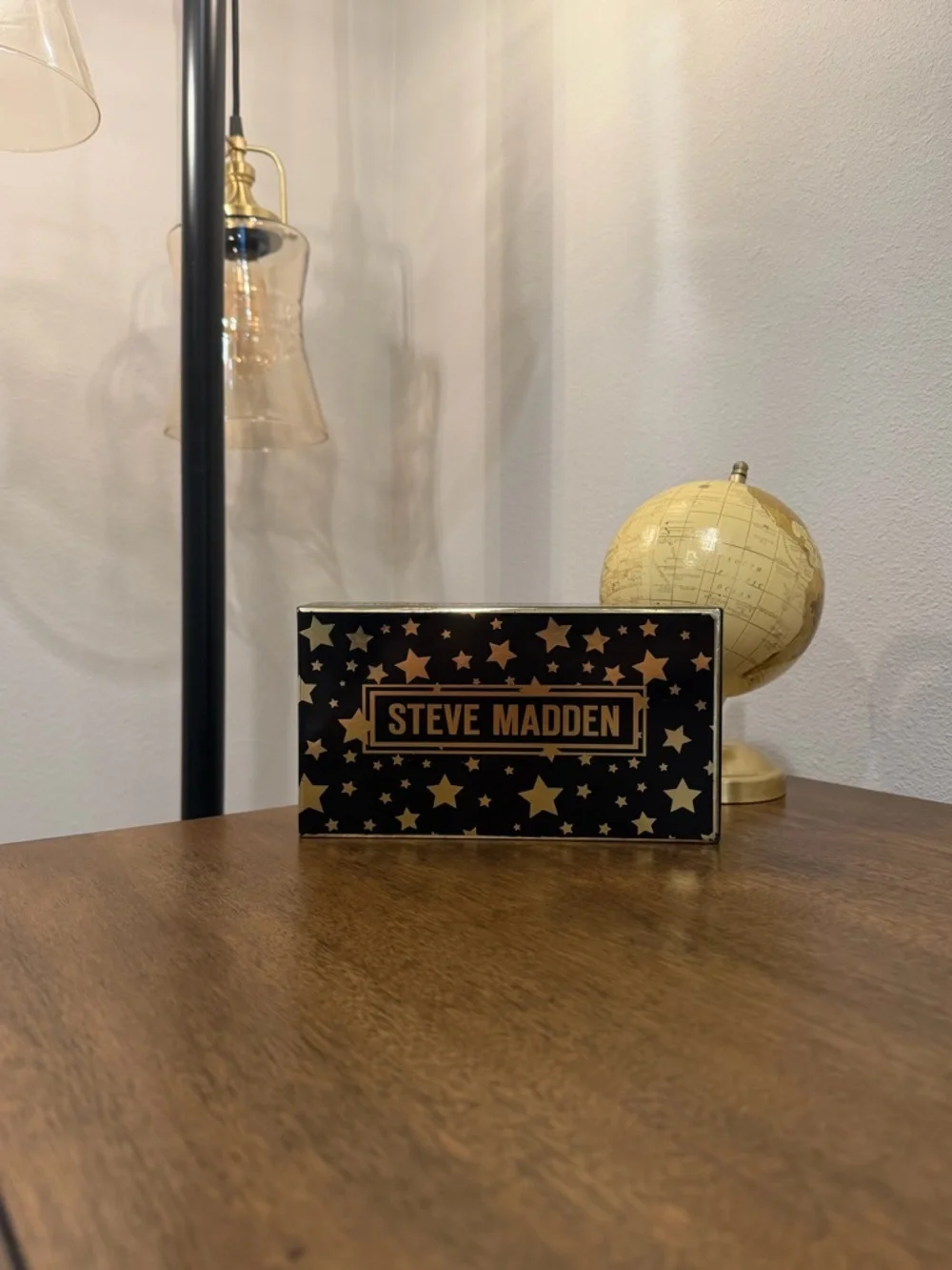 Steve Madden Tan Card Wallet with Gold Logo